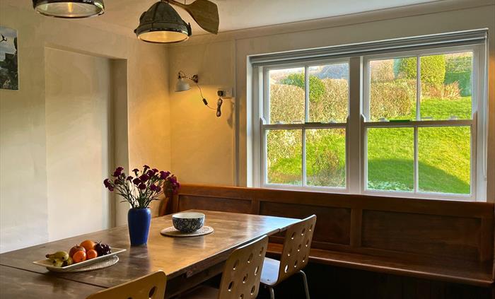 Dining room with garden views
